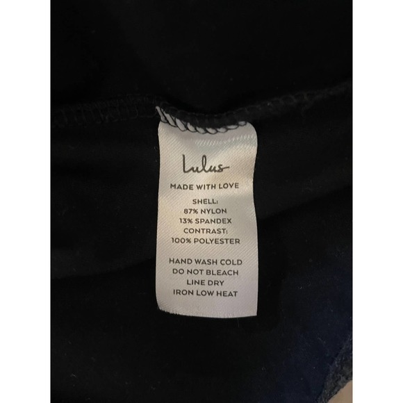 NWT Lulus Womens Scoop Neck High Cut Bodysuit Top Chiffon Long Sleeve Size XS - Picture 7 of 8